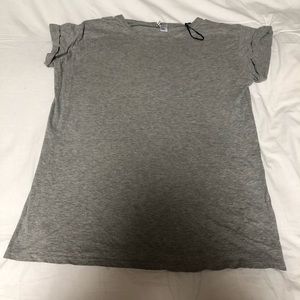 H&M Divided Grey Short Sleeve Tunic Top T-shirt